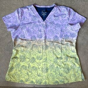 Lg Maevn Ombre Colored Scrub Top